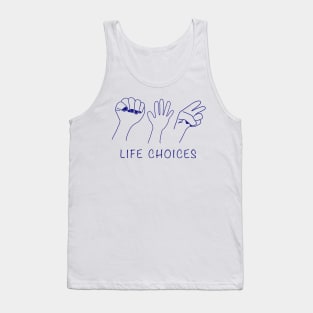 Rock Paper Scissors Hand Gesture Tank Top